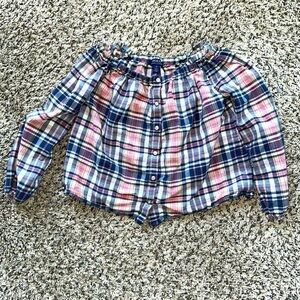 Polo Ralph Lauren Big Girls flannal Long sleeve shirt Sz 10